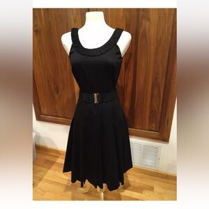 Calvin Klein NWT Black Fit & Flare Dress | Feminine Pleated Skirt | Size 4